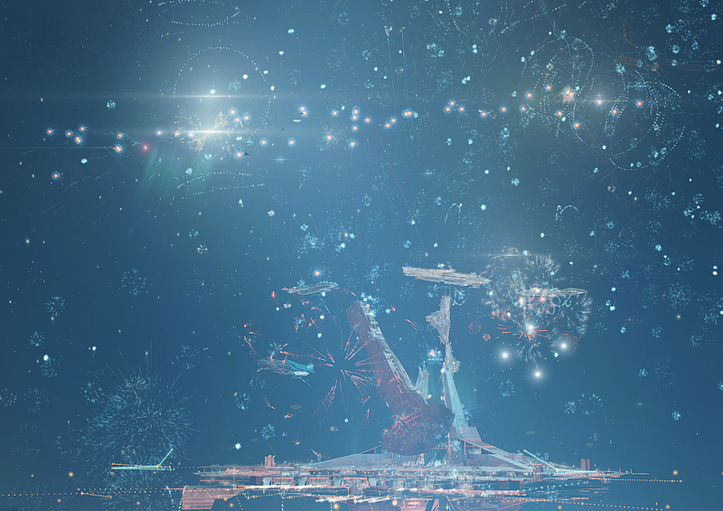 Lighting cynos and fireworks to remember the dead